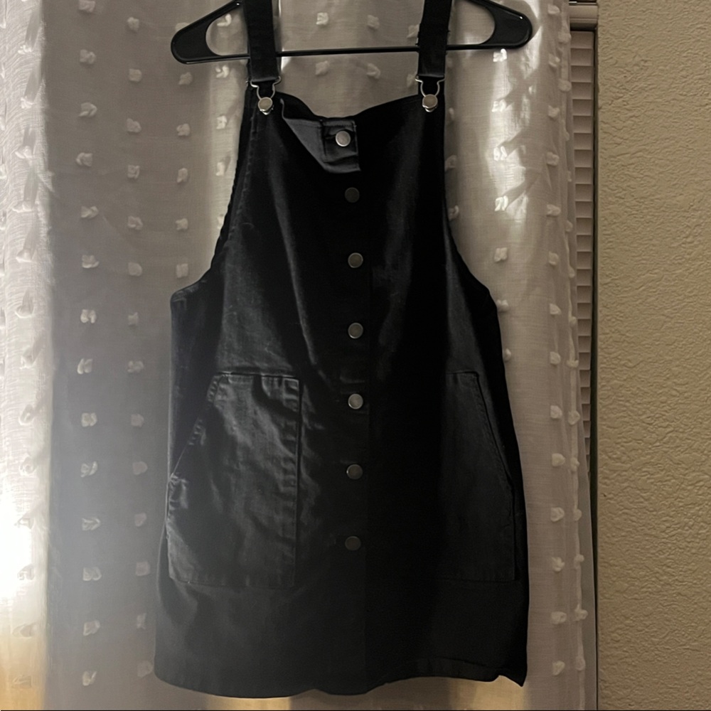 SO Black Button-Front Jumpsuit